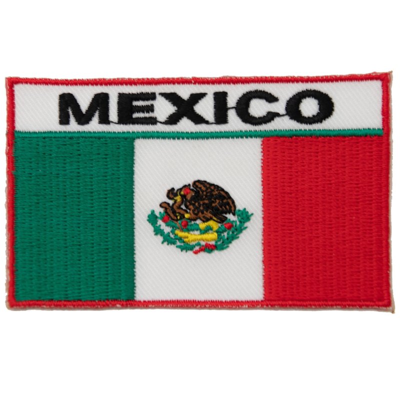 墨西哥 熨斗徽章 熱燙臂章 Flag Patch胸章 熨燙補丁 布藝布標 熨 - 徽章/別針 - 繡線 多色