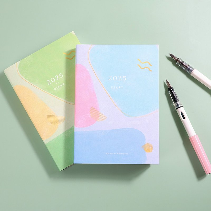 Chuyu online/direct sales limited 2025 B6/32K diary inner pages/square 1 page per day/Bachuan paper hand - สมุดบันทึก/สมุดปฏิทิน - กระดาษ หลากหลายสี