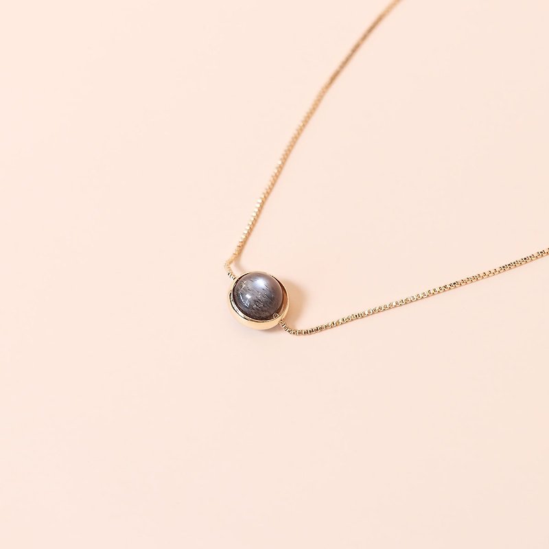 High Grade Black Sunstone  Necklace Crystal Jewellery Gemstone - สร้อยคอ - คริสตัล สีดำ