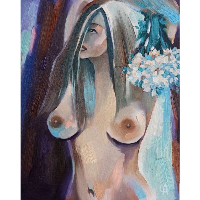 裸女画 裸体女子 原创艺术 色情艺术品 性爱墙饰 - 海報/掛畫/掛布 - 其他材質 多色