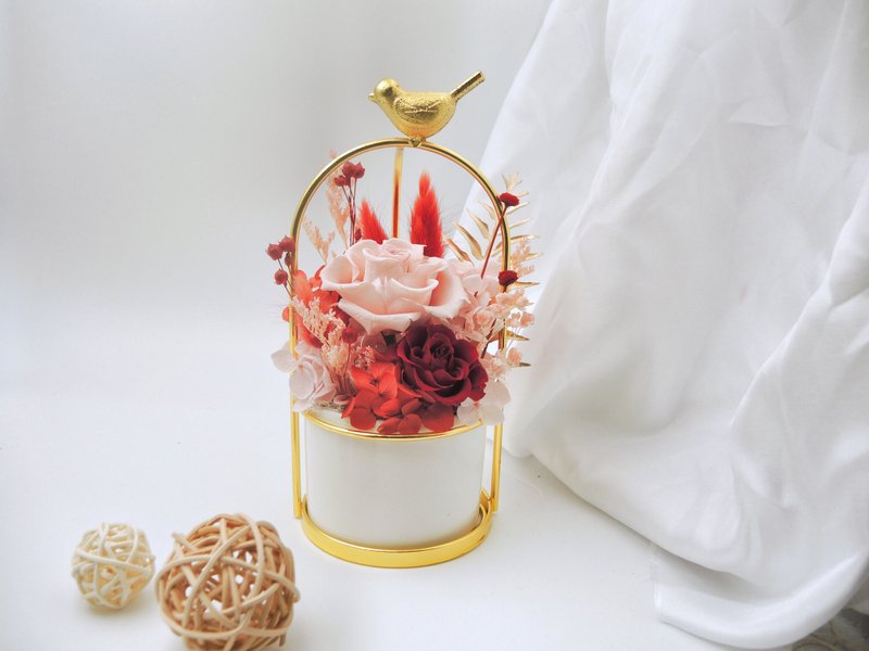 New Year's Eve Flower Gifts Everlasting Rose Promotion Gift Congratulation Flower Gifts Housewarming Gift - Dried Flowers & Bouquets - Plants & Flowers Red