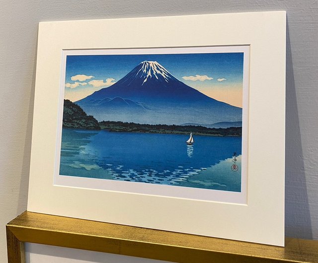 本店獨立印製土屋光逸浮世繪版畫- 富士山精美插畫酷鴞藝術Dead