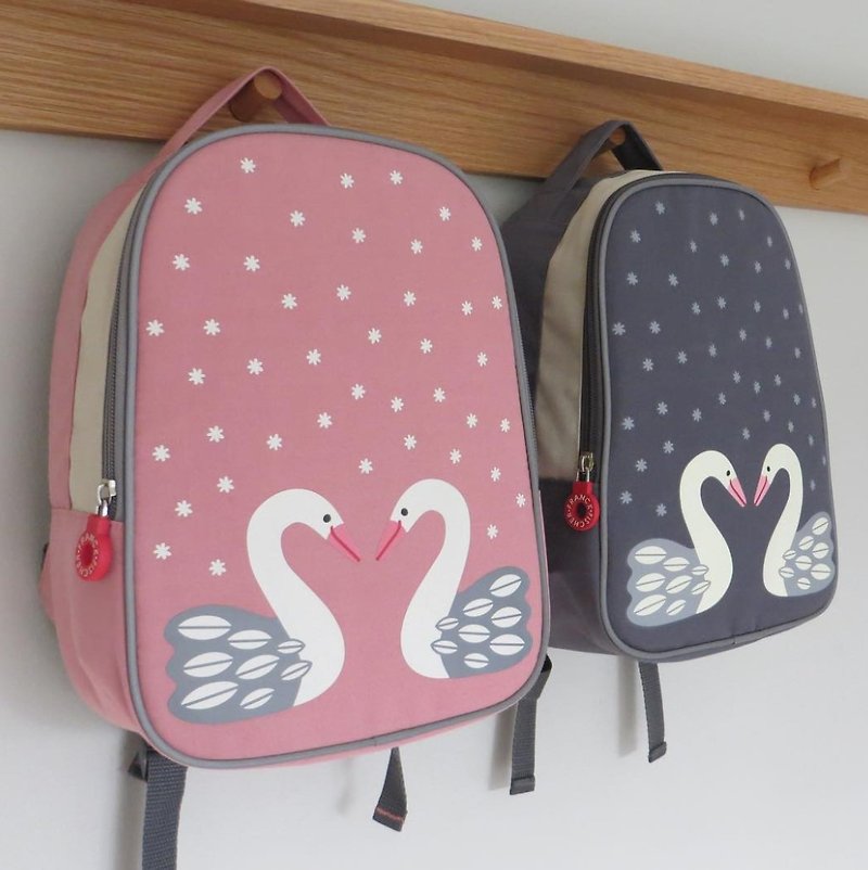 Franck and Fischer pink swan kids backpack - กระเป๋าสะพาย - ผ้าฝ้าย/ผ้าลินิน 