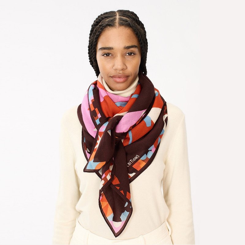 JEAN LOU/RED - Knit Scarves & Wraps - Wool Multicolor