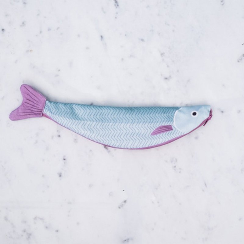 地中海鯖魚 收納袋 | Don Fisher - 化妝包/收納袋 - 棉．麻 藍色