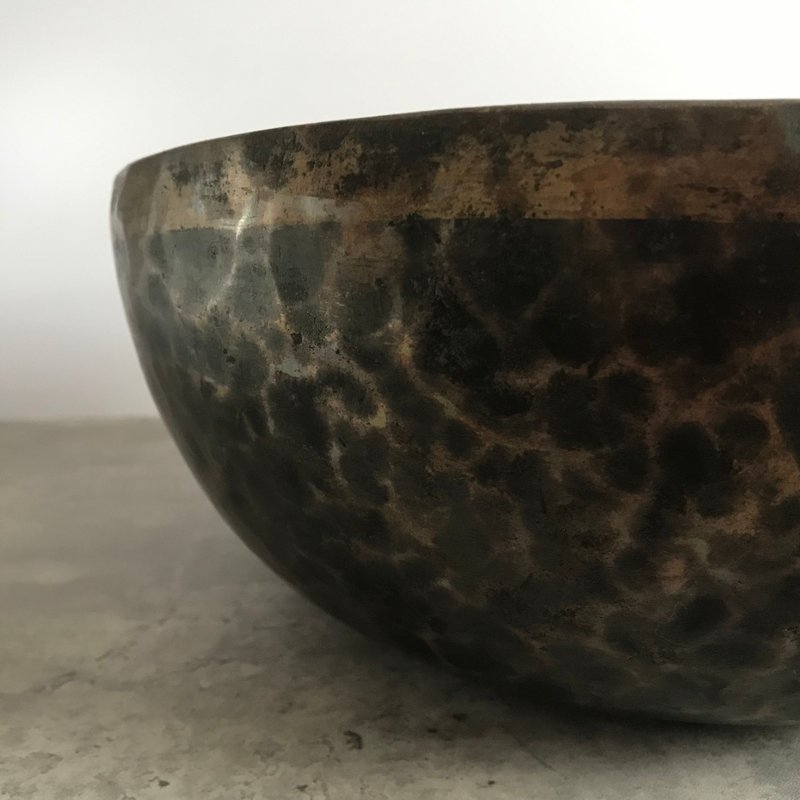 古董 Jambati 黑金頌缽 聲音療癒冥想瑜伽喉輪 Singing Bowl - 其他 - 其他金屬 