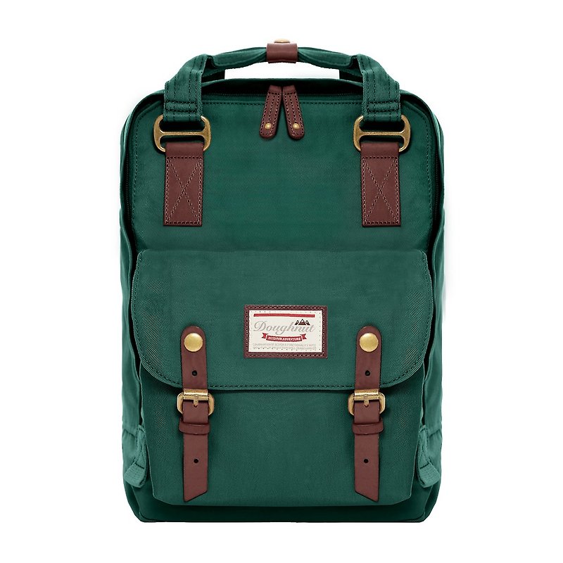 Donut Water-repellent Macaron Backpack (Monochrome) - Seaweed Green - กระเป๋าเป้สะพายหลัง - วัสดุกันนำ้ สีเขียว