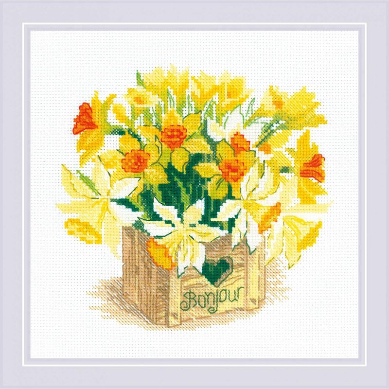 RIOLIS 十字繡材料包 - 早安(Bonjour) - 編織/刺繡/羊毛氈/縫紉 - 其他材質 
