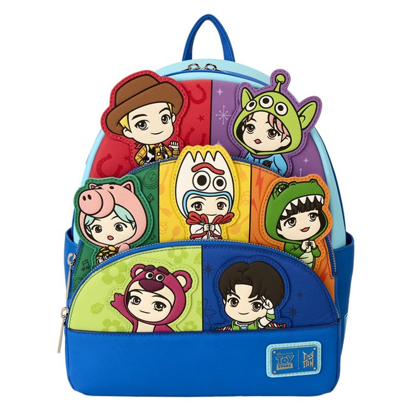 LOUNGEFLY-BTS Toy Story Limited Edition Mini Backpack - กระเป๋าเป้สะพายหลัง - หนังเทียม สีน้ำเงิน