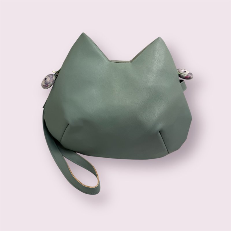 I Love Cats - Cat Shaped Hand-held Side Bag - Messenger Bags & Sling Bags - Faux Leather 