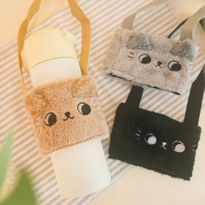 O-CAT－軟毛貓杯套。JBG-260。飲料提袋 - 散紙包 - 尼龍 