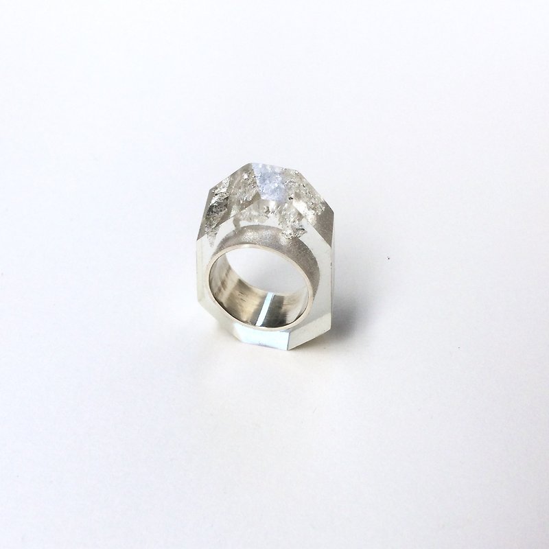 PRISMリング　銀箔 - 戒指 - 樹脂 
