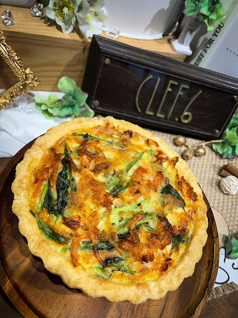 Clef.6 6-inch Chicken Quiche with Seasonal Vegetables - Savory & Sweet Pies - Fresh Ingredients 