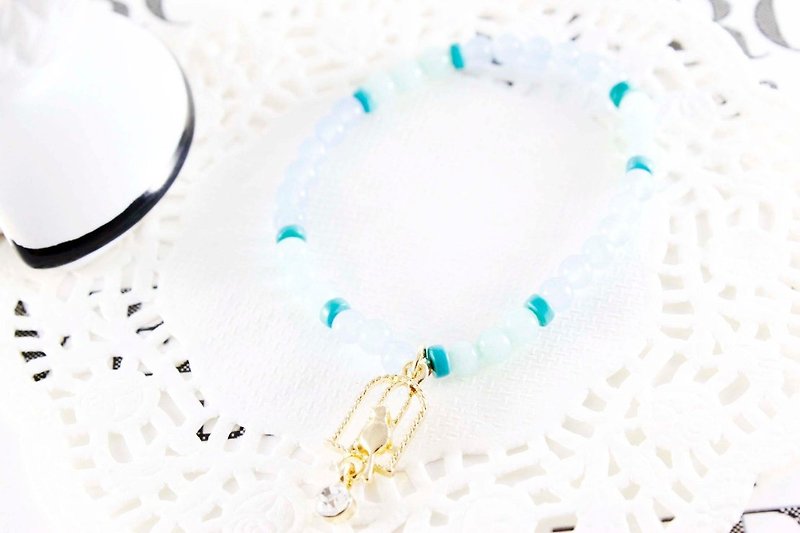 Peace of Mind Aquamarine Bracelet - Bracelets - Gemstone Blue