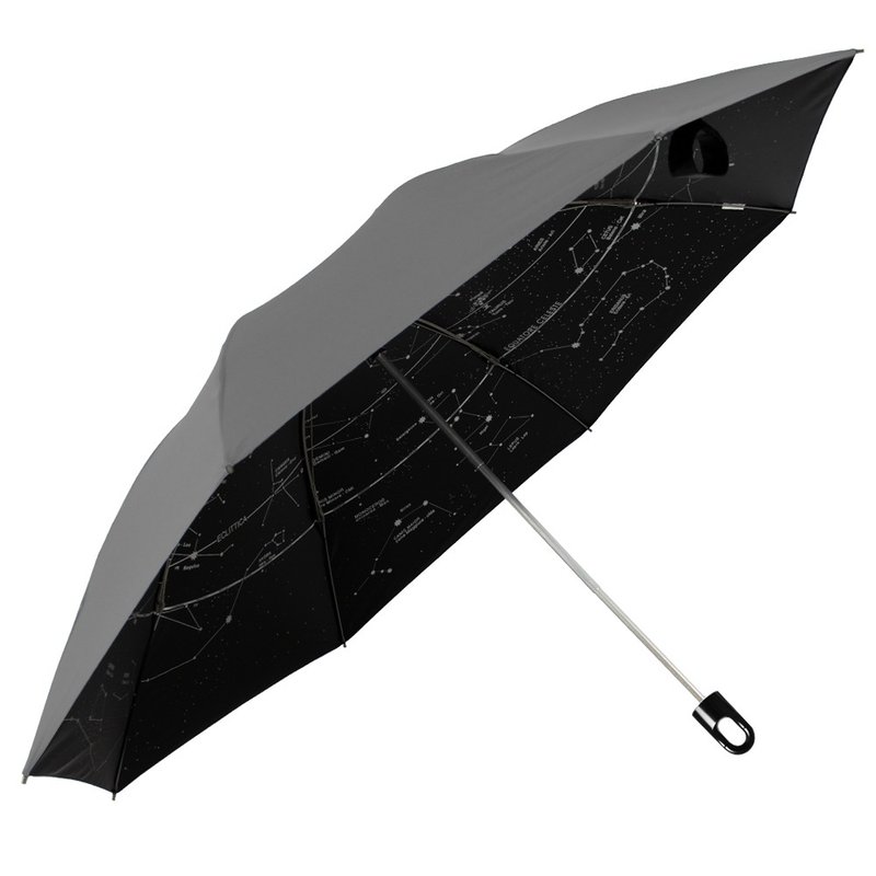 TDN starry sky increases cooling, closes umbrella in seconds, automatically closes umbrella, lightweight large umbrella, closes umbrella in seconds with one click (rock gray) - ร่ม - วัสดุกันนำ้ สีเทา