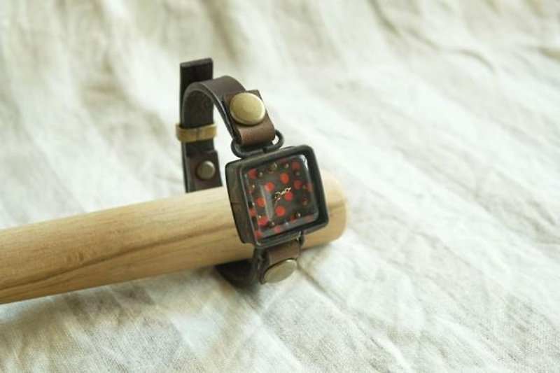 しかくい時計 r-dot brown n S003 - 女裝錶 - 其他金屬 金色