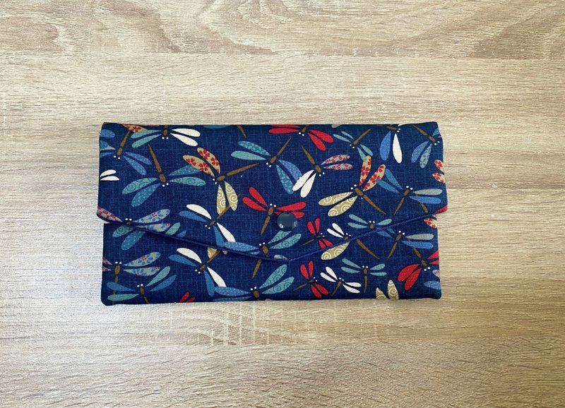 Dragonfly Design - Versatile Pouch | Coin Purse | Red Envelope Holder | Mask Case - Chinese New Year - Cotton & Hemp 