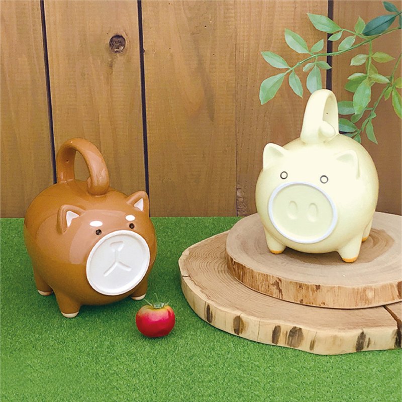 日本Decole 餐具 - 站站豬小杯 - 茶壺/茶杯/茶具 - 陶 