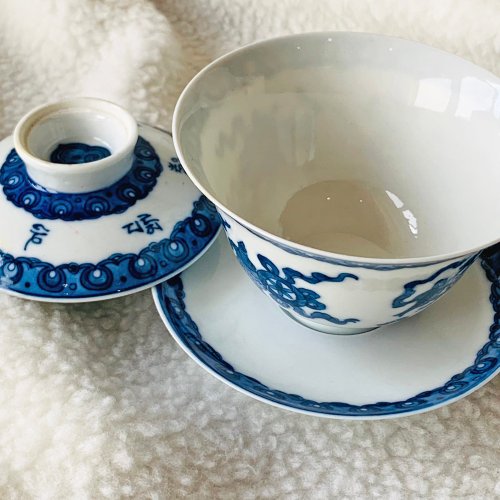 唐物　成化年製銘 青花手描　人物 茶杯 盃5客 古美術 EL11-12 唐物 成化年製銘 青花手描 人物 茶杯 盃5客 古美術 EL11-12 唐物 成化