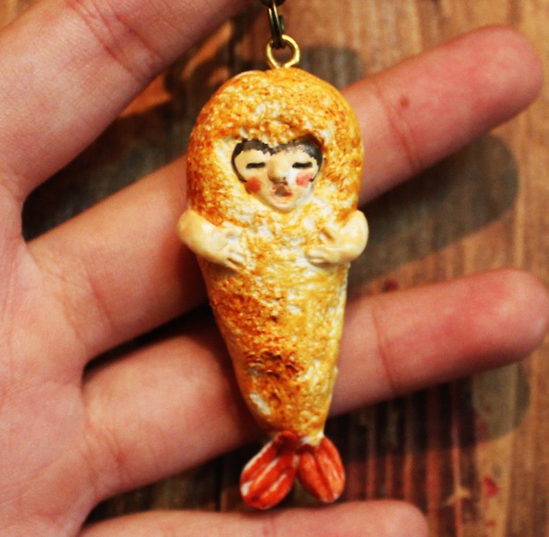 [Moses's warehouse] Miss Fried - key ring - Keychains - Plastic 