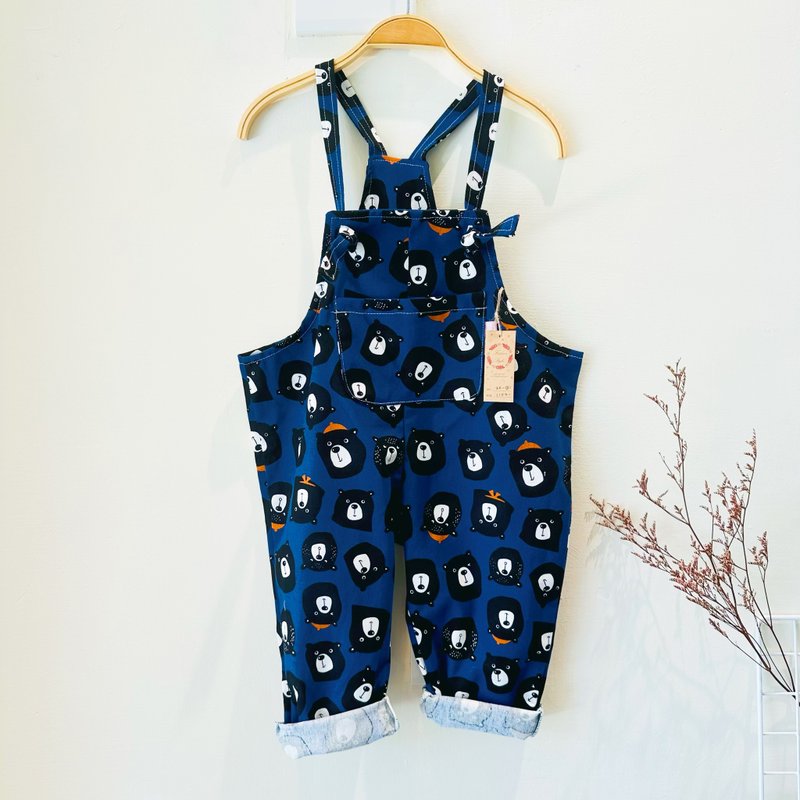 Ready in stock - Bear overalls - 80-100cm - เสื้อยืด - ผ้าฝ้าย/ผ้าลินิน 