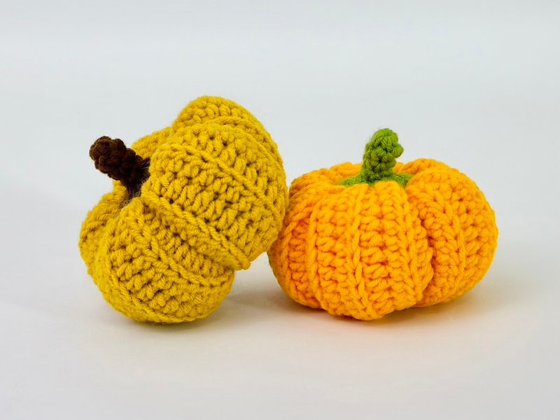 Pumpkin Knitting DIY Online Course Materials Include Video Birthday Gifts and Halloween Gifts - Knitting, Embroidery, Felted Wool & Sewing - Cotton & Hemp 