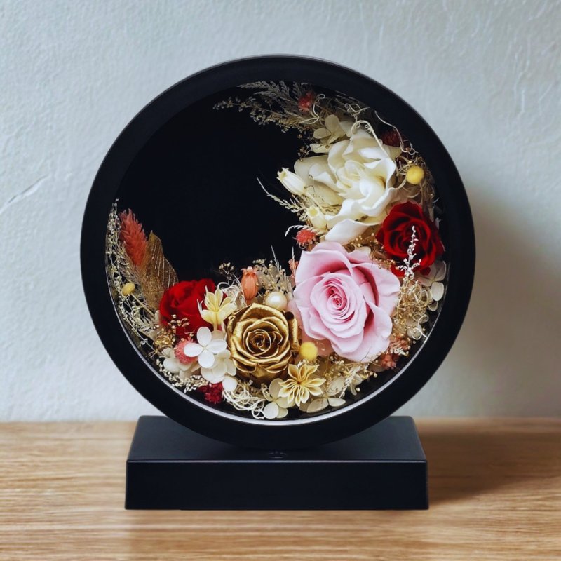 Oborozuki永生花月圓花燈 - 朱鷺 - 燈具/燈飾 - 植物．花 粉紅色