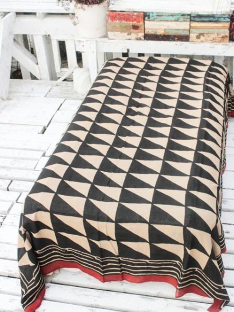 【Pre-order】 ☼ astringent Shuang geometric fabric ☼ (three) - Items for Display - Cotton & Hemp Multicolor