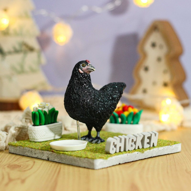 [Customized pet model] Hen and rooster doll commemorative accessories customized 7-8 cm - ตุ๊กตา - วัสดุอื่นๆ 