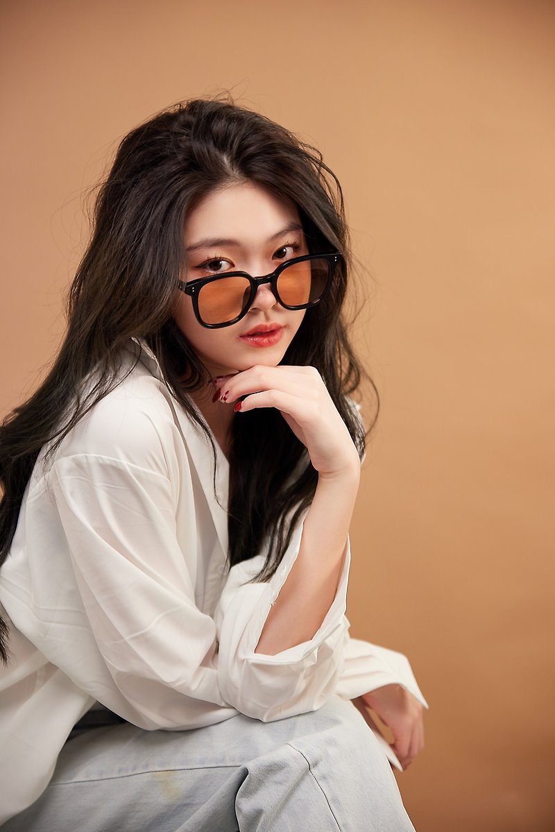 Medium and large frame super modified sunglasses│ Tuesday - oran orange - Glasses & Frames - Resin Orange
