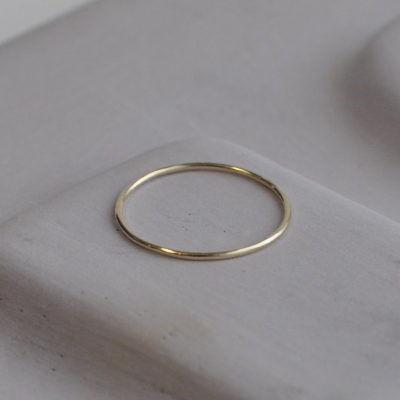 Daily gold ring/k10/0.8mm round wire/Size can be specified - General Rings - Other Metals Gold