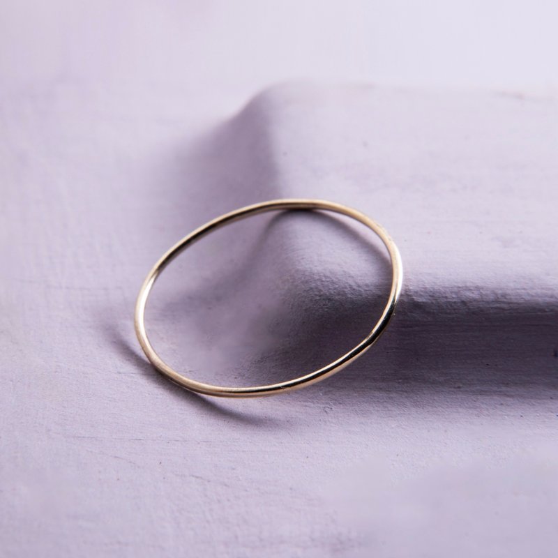 Daily gold ring/k10/0.8mm round wire/Size can be specified - General Rings - Other Metals Gold