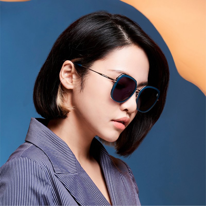 時尚藝術太陽眼鏡 / 尼龍片墨鏡 | GLADYS土耳其藍 - 太陽眼鏡 - 其他材質 藍色
