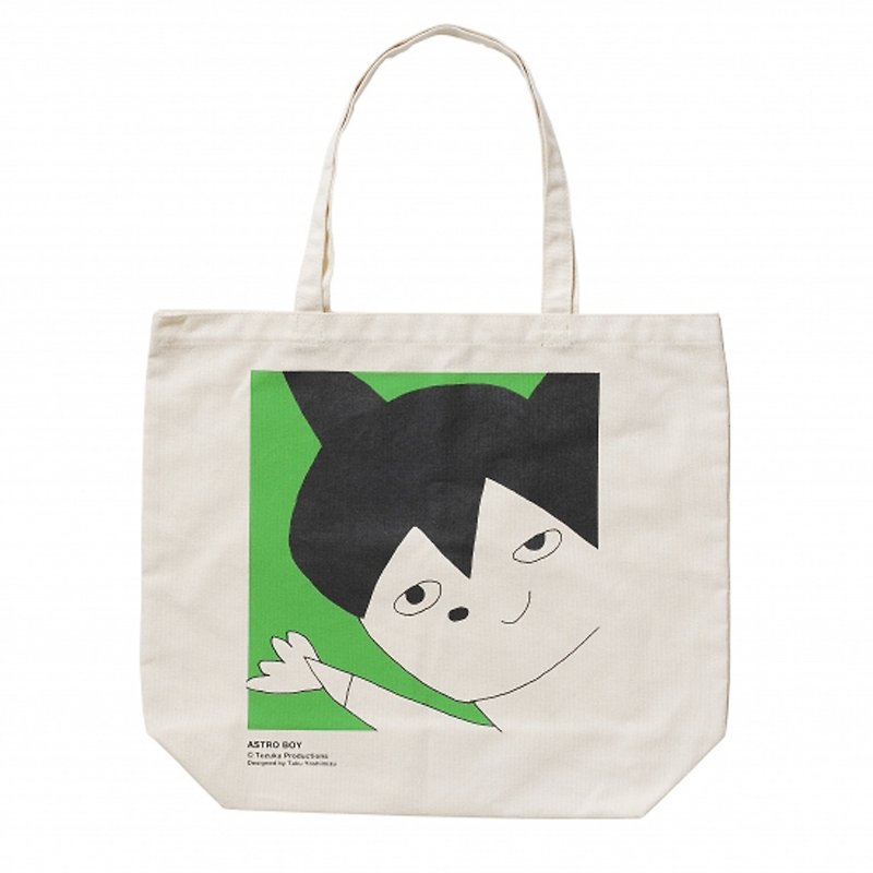 [Japan Swimmy Design Lab] Japanese classic cartoon series-Atomic King Kong pattern TOTE tote bag/canvas bag/campus bag (dark green) - Messenger Bags & Sling Bags - Cotton & Hemp Green