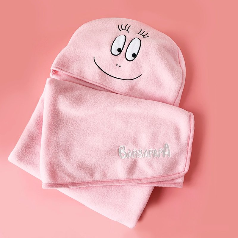 【BARBAPAPA泡泡先生】造型披肩 毛毯 懶人毯・正版授權 - 棉被/毛毯 - 其他人造纖維 粉紅色