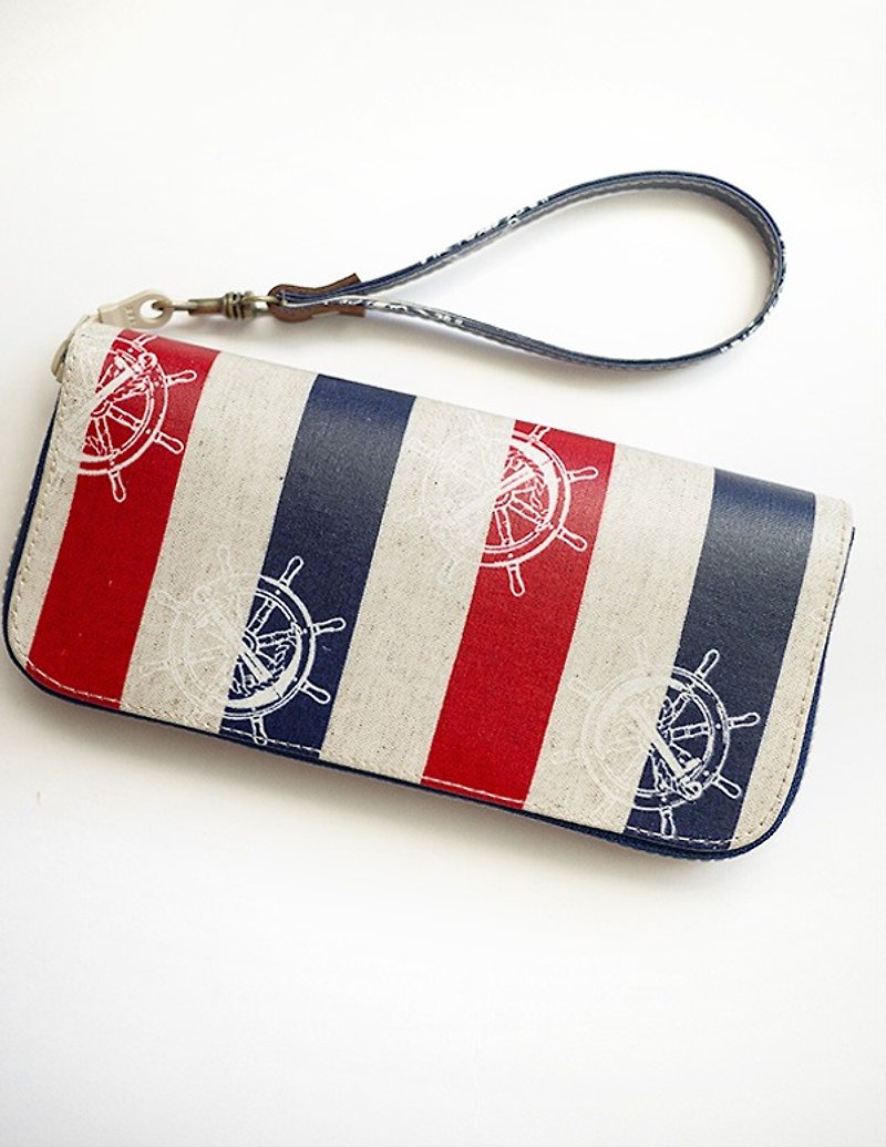 sailor. Waterproof long clip / wallet / purse / purse - กระเป๋าสตางค์ - วัสดุกันนำ้ สีแดง