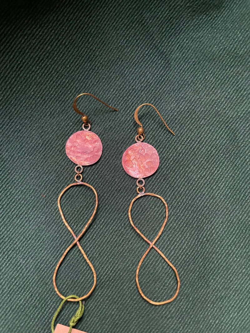 Egyptian Series - Sun Infinite Earrings - ต่างหู - ทองแดงทองเหลือง สีทอง