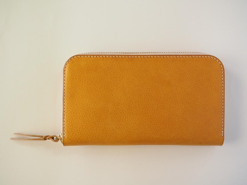 あまる財布 / イエロー - 銀包 - 真皮 黃色