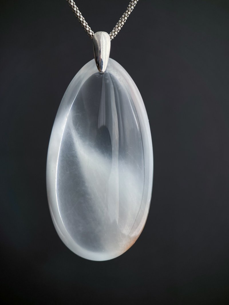 高品 銀白兔毛水晶 絨感兔毛 順發 滿眼效應 吊墜 - 吊飾/掛飾 - 水晶 