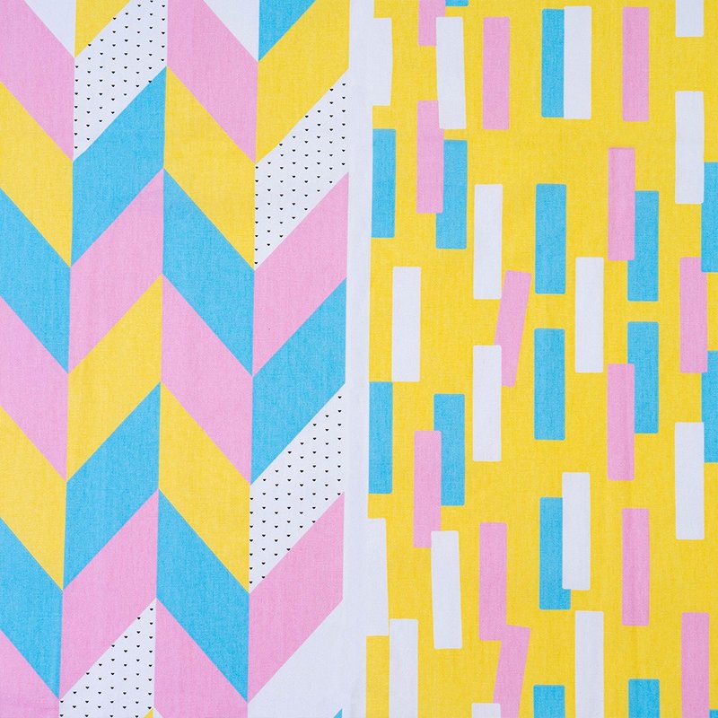 純棉厚磅布料(幾何雙版) /尺(30x114cm) / 材料布diy拼布 - 編織/刺繡/羊毛氈/縫紉 - 棉．麻 多色