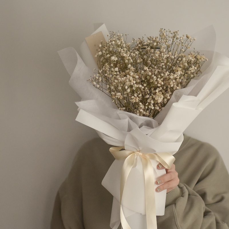 /Bouquet/Dry Gypsophila Bouquet - ช่อดอกไม้แห้ง - พืช/ดอกไม้ ขาว