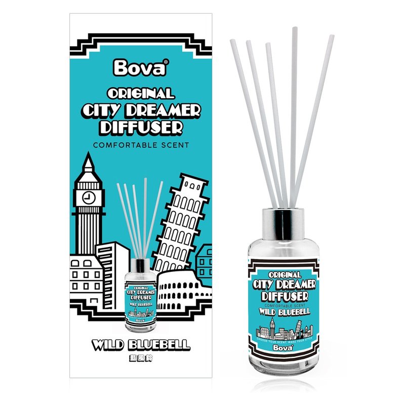 【官方現貨】法柏Bova 擴香瓶 城市夢想家 藍風鈴 100ml - 香氛/精油/擴香 - 其他材質 白色