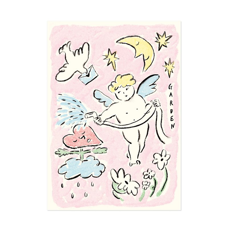 Dream Garden (Poster&Card) - 海報/掛畫/掛布 - 紙 粉紅色