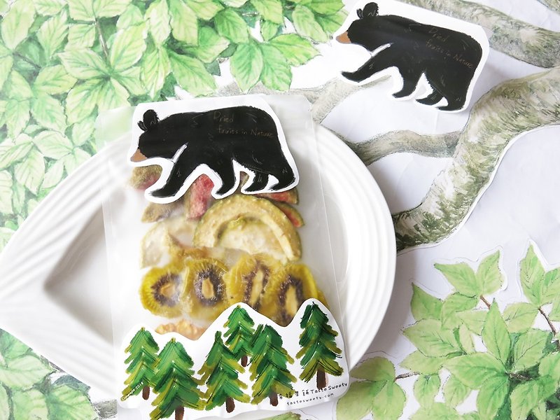 Rainforest Bear Dried Fruit Package - ผลไม้อบแห้ง - อาหารสด สีเขียว