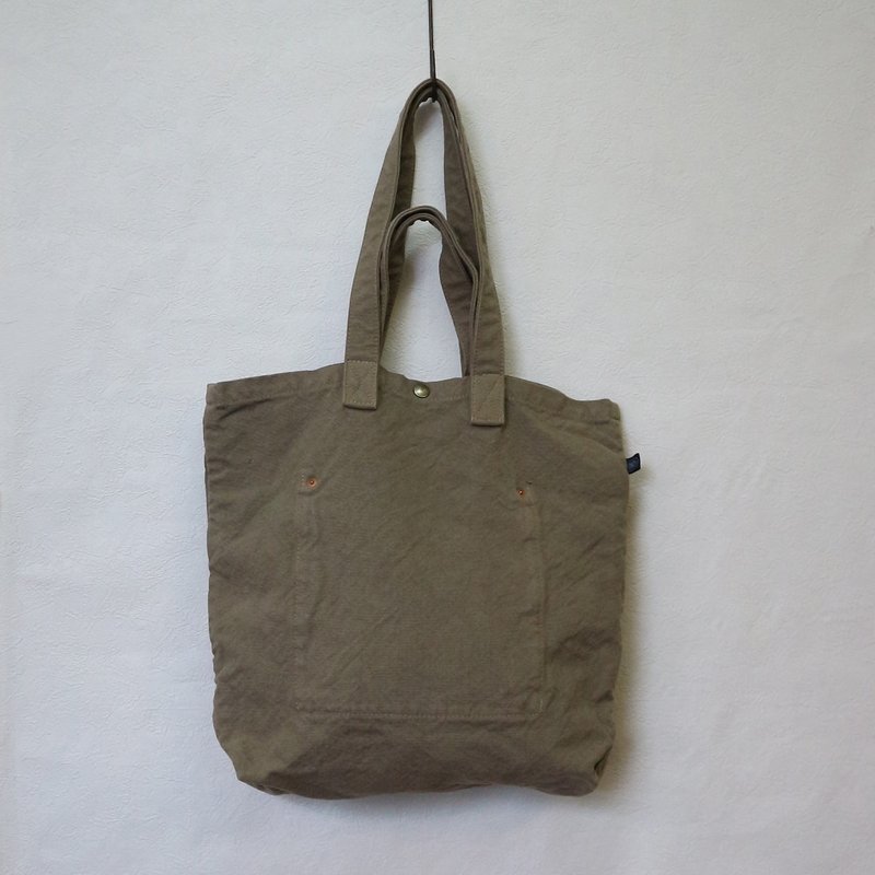 NEW Tote Bag L [Beige] (VC-2) - กระเป๋าถือ - ผ้าฝ้าย/ผ้าลินิน 