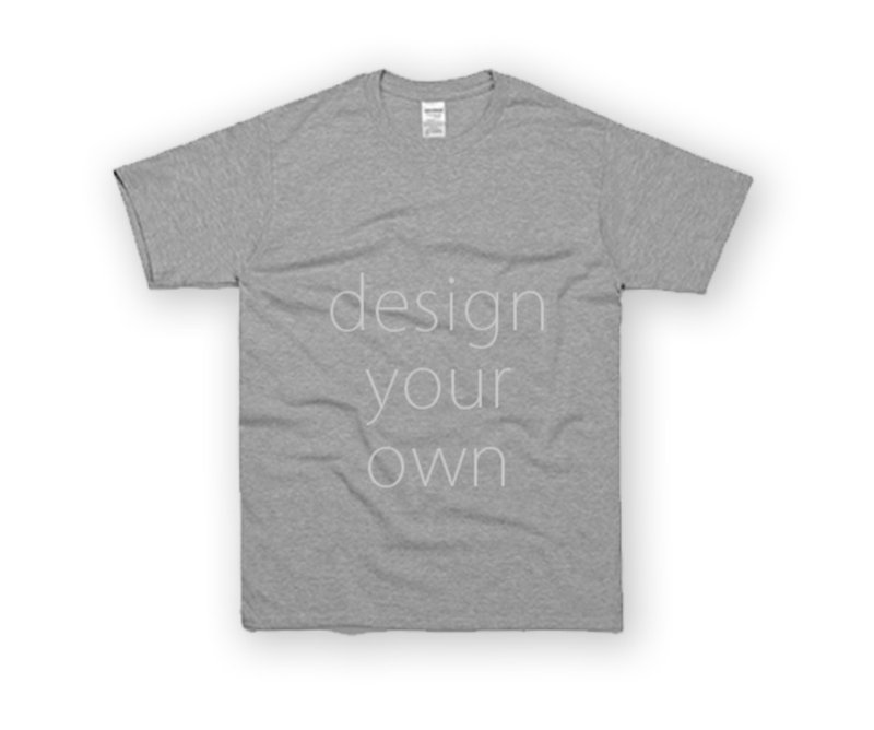 Bay custom-made gray neutral T-shirt double-sided printing AC4-295H - Men's T-Shirts & Tops - Other Materials 