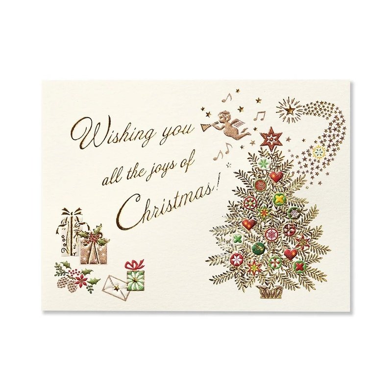 MERRY CHRISTMAS GOLD 便利貼 聖誕節 / 金色 - 信封/信紙 - 紙 