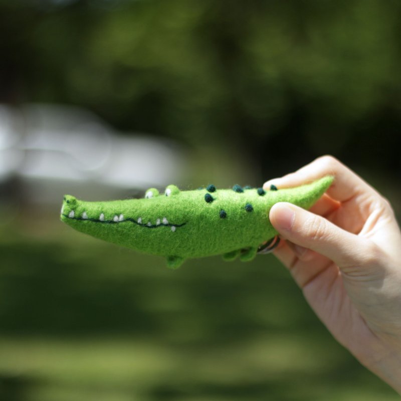 浮森號限定【羊毛氈 針氈】森林寓言—鱷魚 - 編織/羊毛氈/縫紉 - 羊毛 