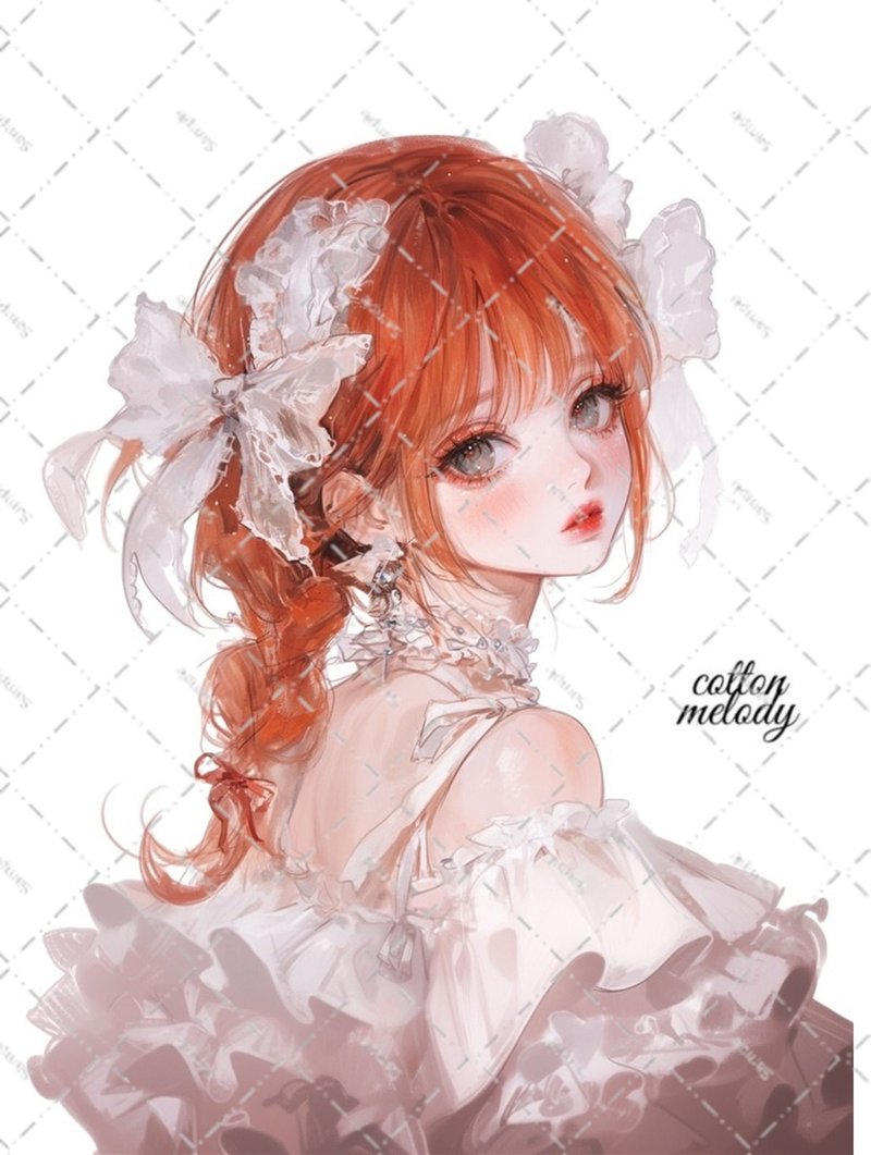 original sticker no.5626 人物ステッカー オリジナルステッカー 人物ステッカー 女の子ステッカー オリジナル人物ステッカー - 貼紙 - 紙 