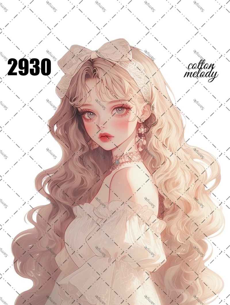 original sticker no.2930 character sticker original sticker original character sticker decorative sticker cotton melody - สติกเกอร์ - กระดาษ 